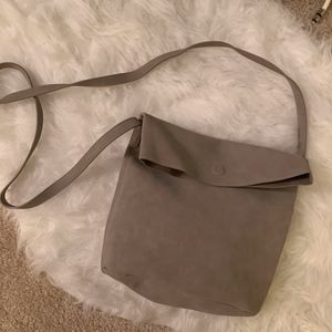 Grey Suede Old Navy Crossbody Bag